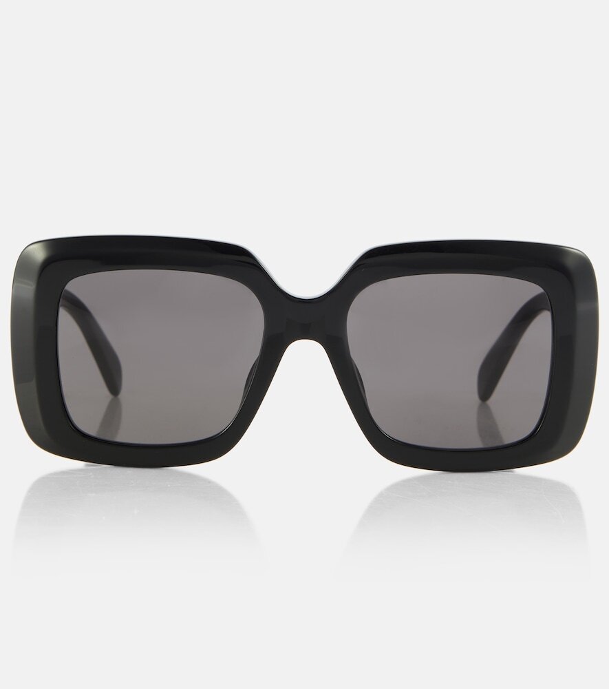 Celine Eyewear Bold 3 Dots square sunglasses in black