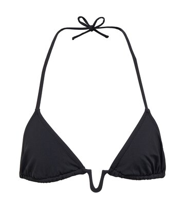 tropic of c gia triangle bikini top in black