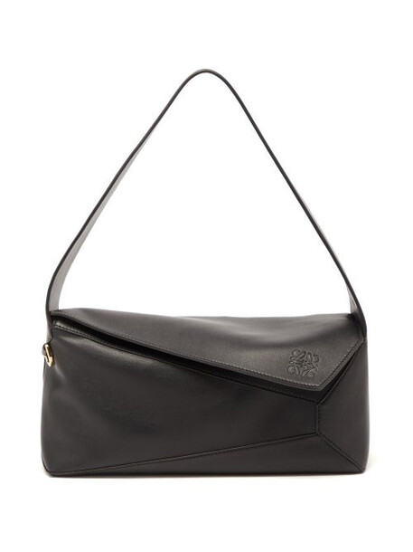 Loewe - Puzzle Leather Shoulder Bag - Womens - Black