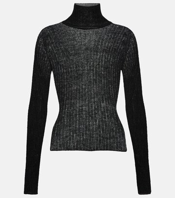 Saint Laurent Wool-blend turtleneck sweater in black