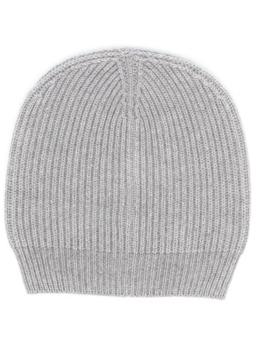 peserico ribbed-knit pull-on beanie - grey