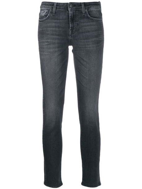 7 For All Mankind studded jeans in black