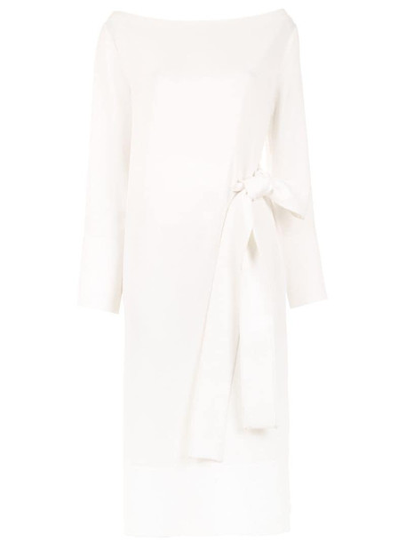 Gloria Coelho midi straight fit dress in white