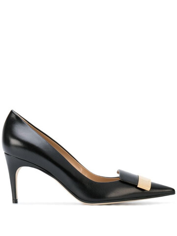 sergio rossi pointed toe pumps in black