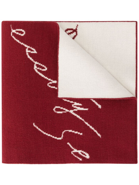 Necessity Sense all-over logo scarf in red