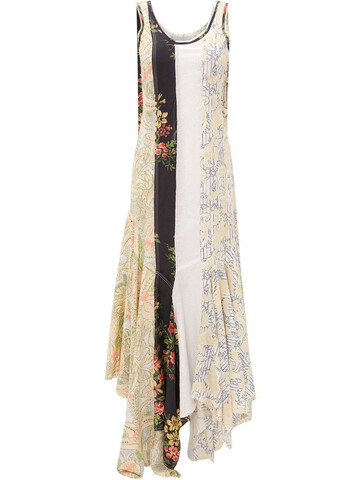 JW Anderson floral patchwork dress in neutrals