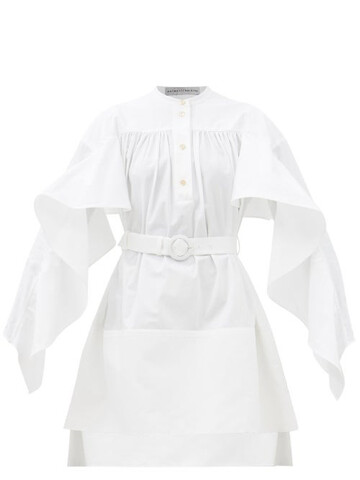 Palmer/harding Palmer//harding - Ruffled-sleeve Cotton-poplin Mini Dress - Womens - White