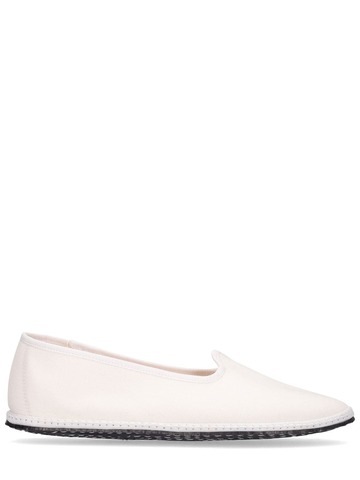 VIBI VENEZIA 10mm Bianca Jeans Cotton Denim Loafers in white