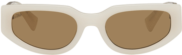 AKILA Off-White Outsider Sunglasses in brown / cream
