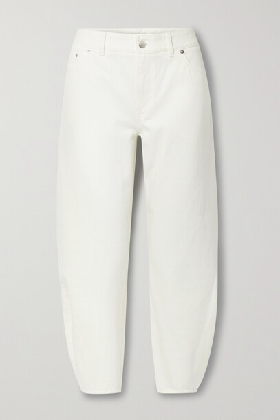 Tibi - Brancusi High-rise Tapered Jeans - White