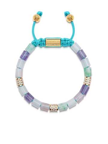 nialaya jewelry crystal-embellished beaded bracelet - blue