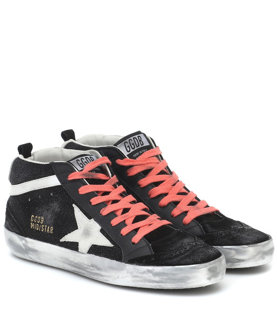 Golden Goose Mid Star leather sneakers in black