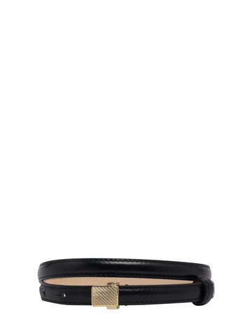 lemaire 3cm leather military belt in black