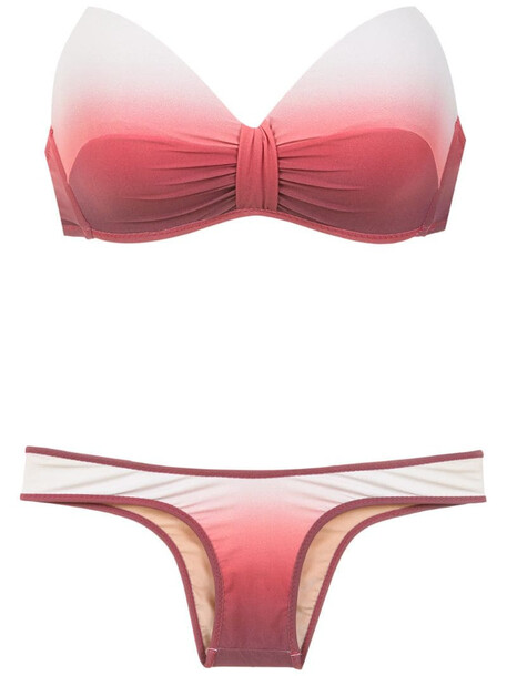 Amir Slama gradient effect bikini set in red