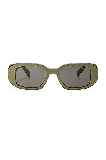 prada rectangular sunglasses in green