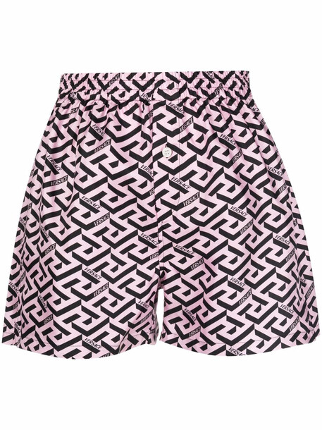 Versace La Greca Signature printed pyjama shorts - Pink