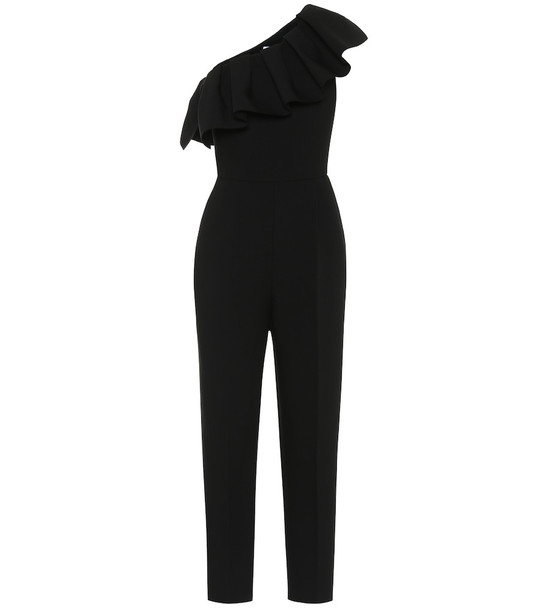 MSGM One-shoulder jumpsuit in black