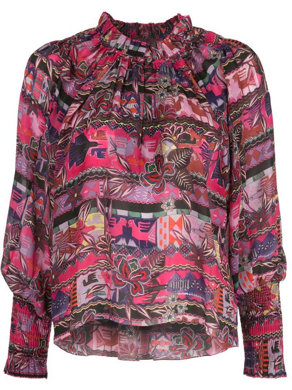 Chufy Cusco floral patterned shirt in pink