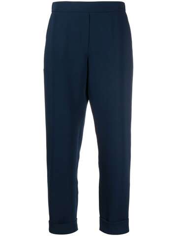p.a.r.o.s.h. p.a.r.o.s.h. elasticated-waist tapered trousers - blue