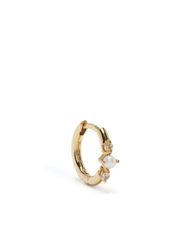 otiumberg sapphire huggie hoop earring - gold