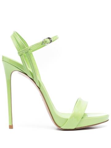 le silla gwen 120mm patent-leather sandals - green