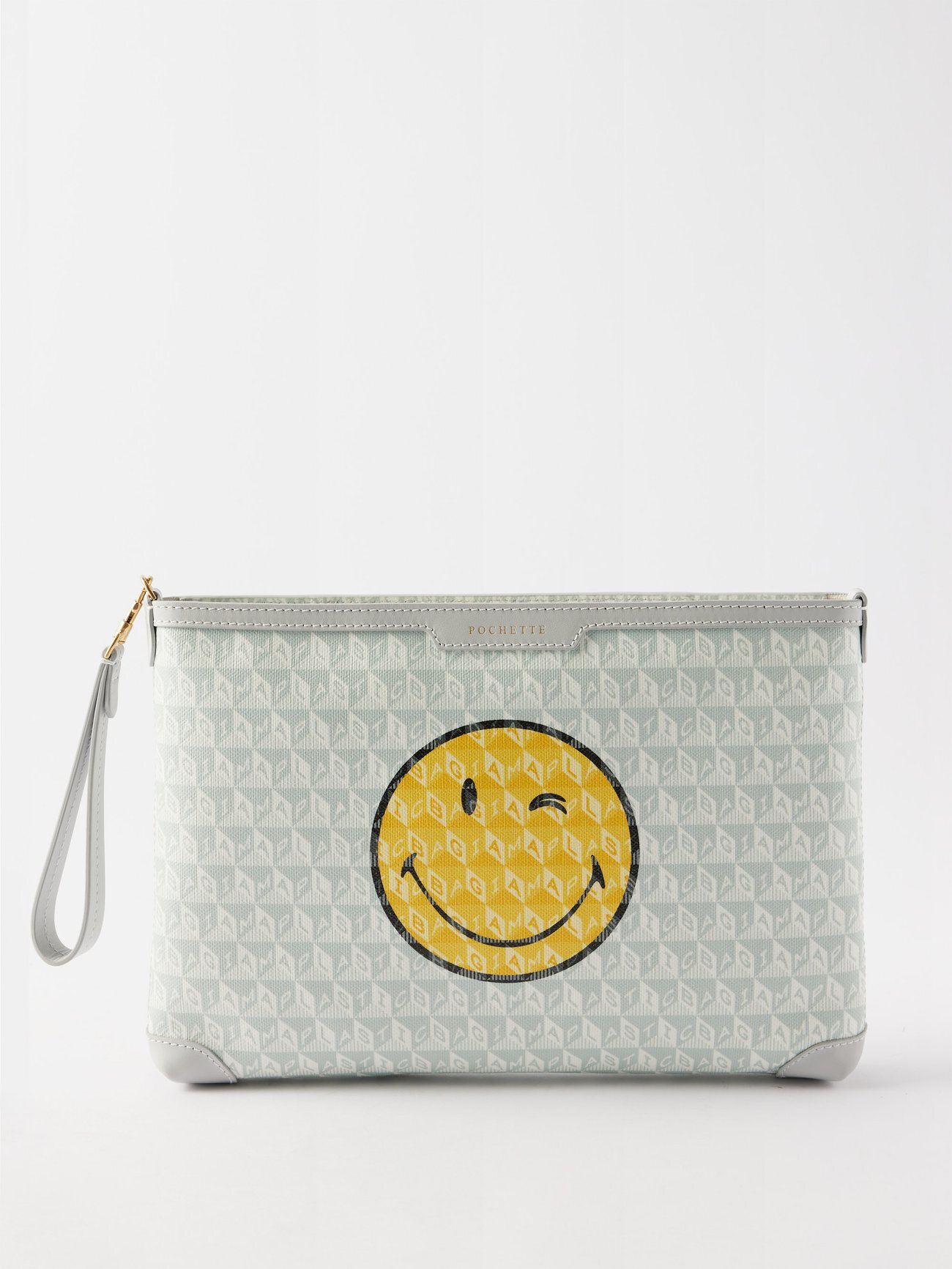 Anya Hindmarch - I Am A Plastic Bag Coated-canvas Pouch - Womens - White Multi