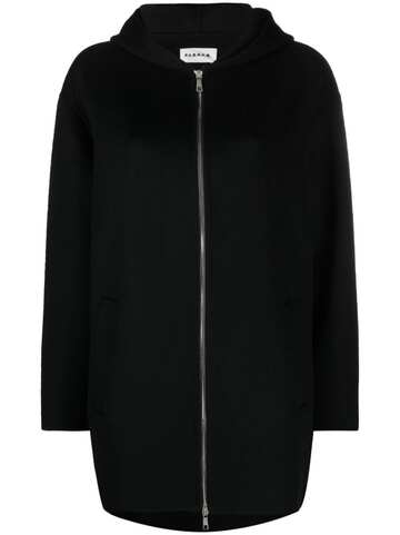 p.a.r.o.s.h. p.a.r.o.s.h. zip-up hooded wool jacket - black
