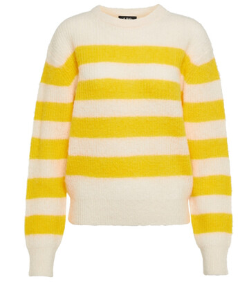 Lia alpaca and wool-blend sweater in yellow