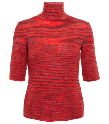 Missoni Striped turtleneck sweater in red