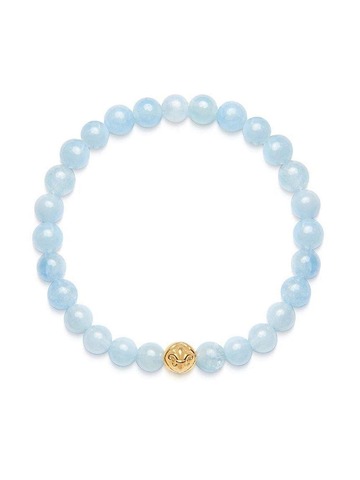 nialaya jewelry aquamarine beaded bracelet - blue
