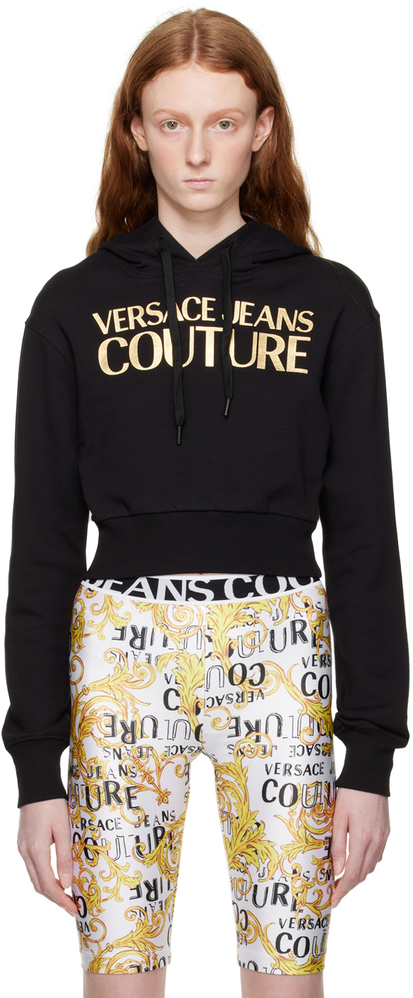 Versace Jeans Couture Black Bonded Hoodie