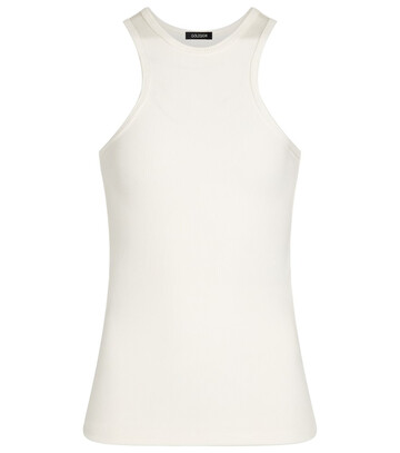 goldsign the rib ribbed-knit tank top in white