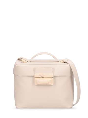 GIA X RHW Small Leather Top Handle Bag in cream