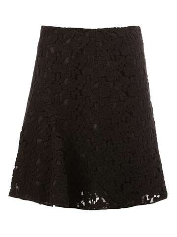 giambattista valli lace pleated skirt - black