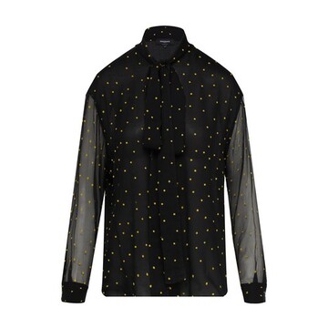 Rochas Shirt With Lavaliere Collar in black