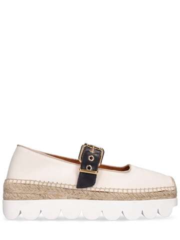 MARNI 30mm Mary Jane Cotton Espadrilles in beige