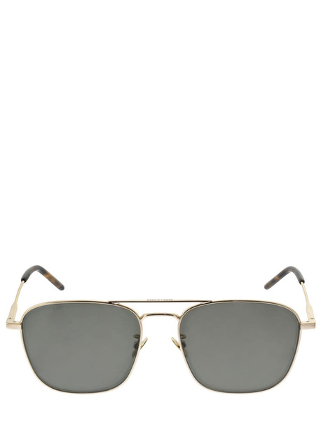 SAINT LAURENT Sl 309 Round Metal Sunglasses in gold / grey