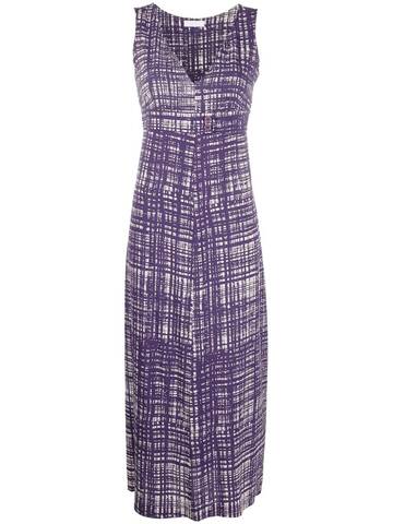 prada pre-owned 2000s grid-print midi dress - purple