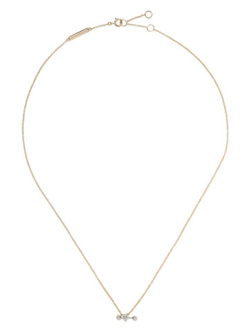 delfina delettrez 18kt yellow and white two in one diamond necklace in gold / silver