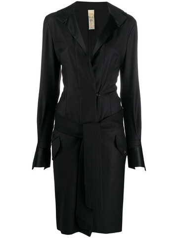 Gianfranco Ferré Pre-Owned 1990s front tie fastening dress in black