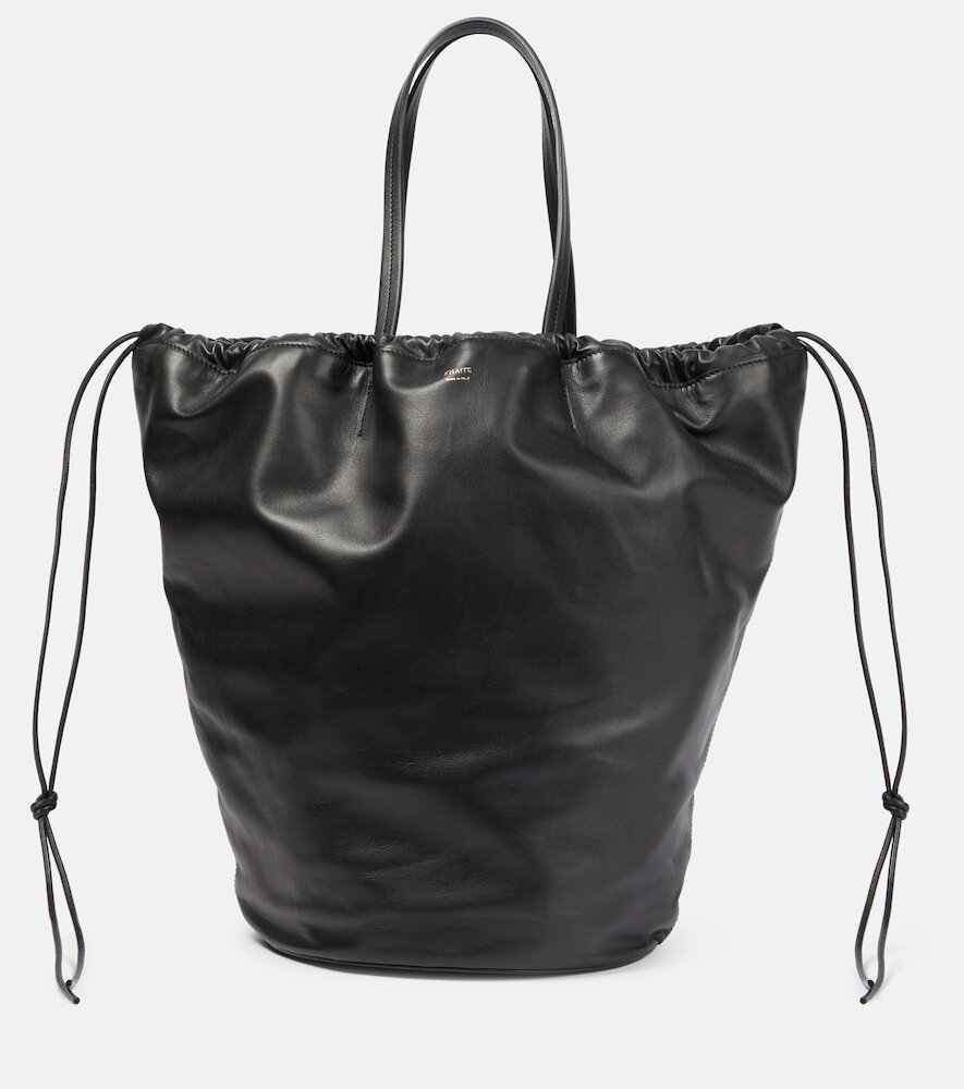 Khaite Osa Medium leather tote bag in black