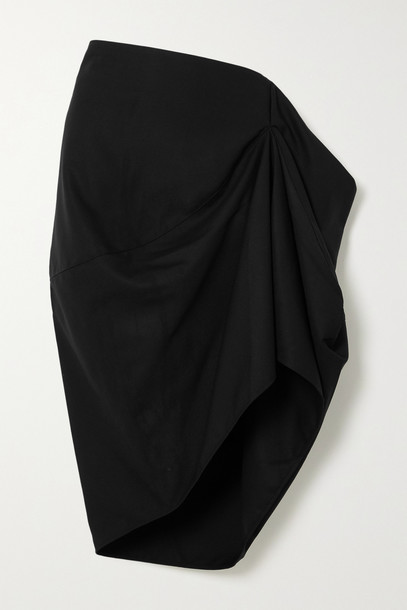 IOANNES - Draped Twill Skirt - Black