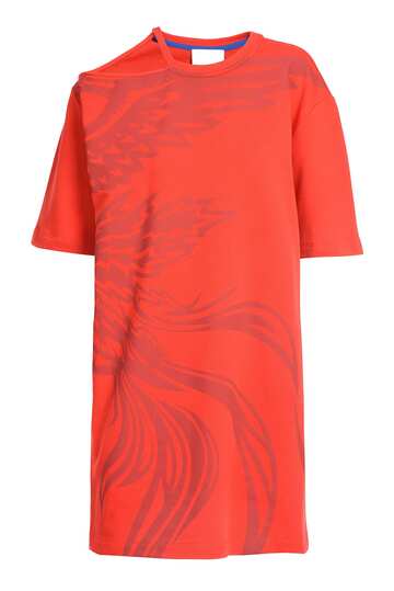 Koché Koché Phoenix Red Maxi Cut Out T-shirt Dress