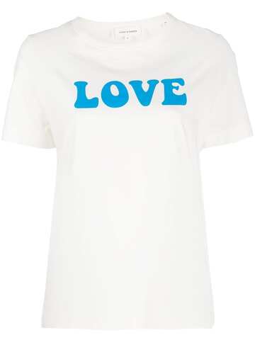 chinti and parker love-print cotton t-shirt - neutrals