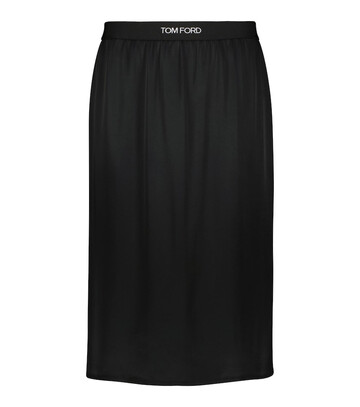 Tom Ford High-waisted midi skirt in black