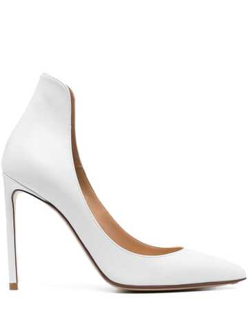 francesco russo pointed-toe 110mm high-heeled pumps - white