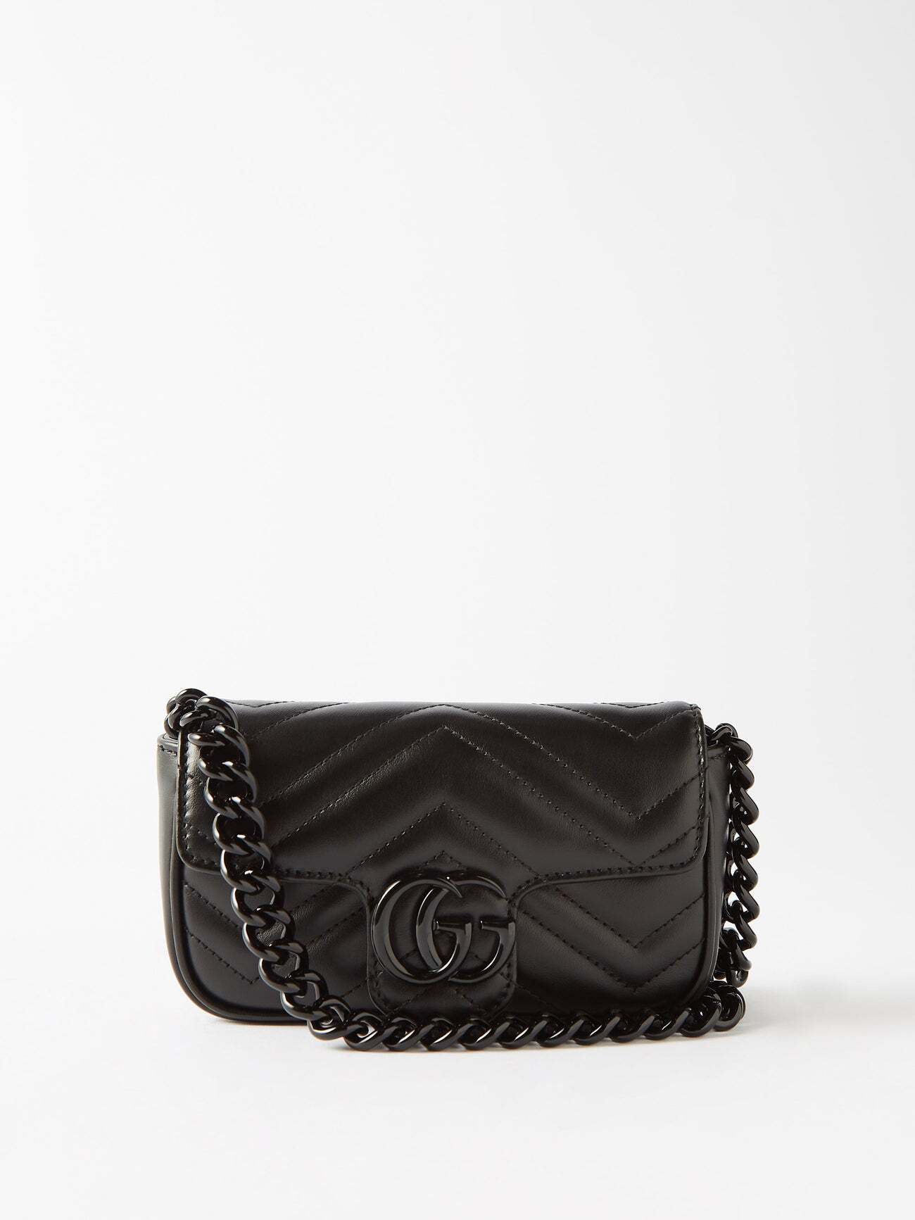 Gucci - GG Marmont Mini Leather Cross-body Bag - Womens - Black