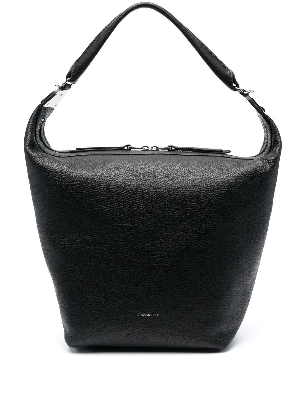 Coccinelle grained-leather tote bag - Black