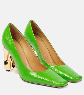 jw anderson bubble leather pumps in green