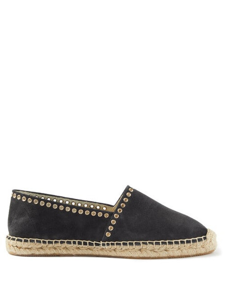Isabel Marant - Canae Studded Suede Espadrilles - Womens - Black